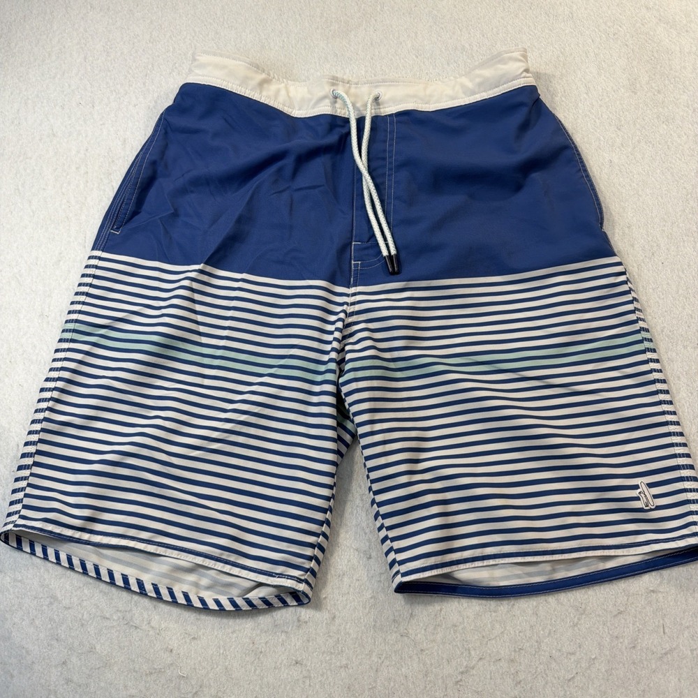 Men's Johnnie-O Kickflip Regular Fit Board Shorts Size Large Twilight Blue Swim